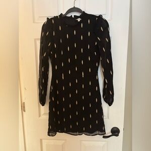 Oasis Elegant Black and Gold Cocktail Dress